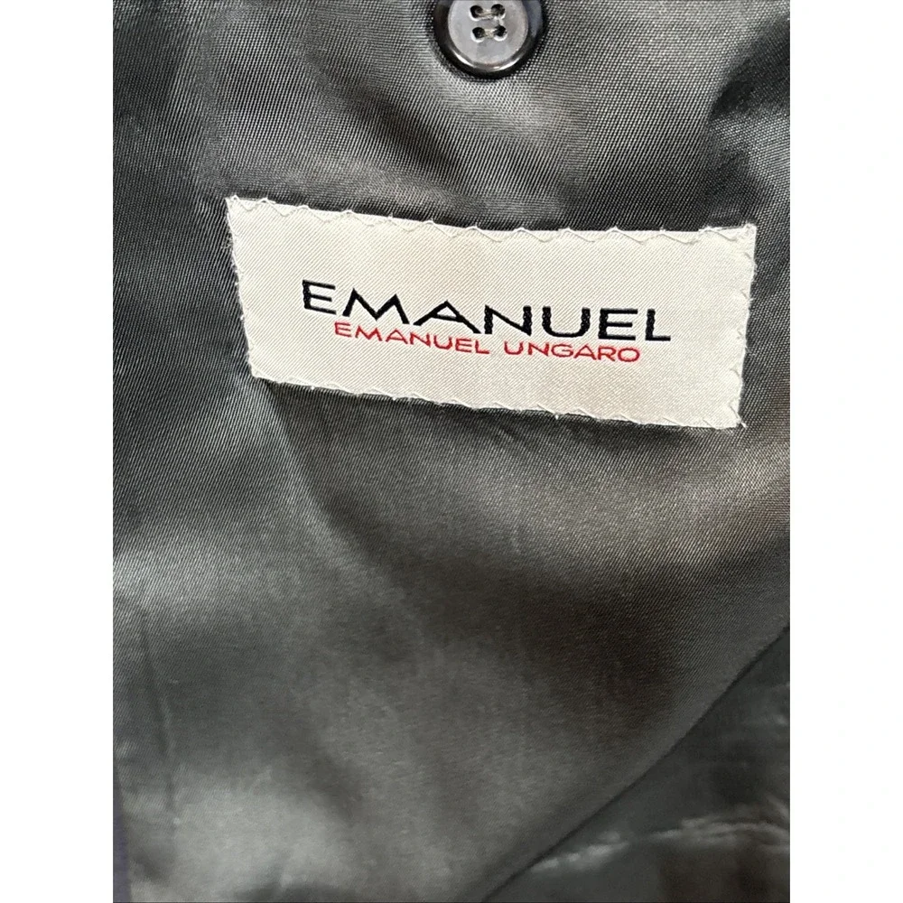 Emanuel Ungaro Suit Men 40r /34x 29.5Blue  100 Acetate Blazer Classic 2 Piece